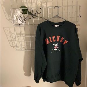 Oversized Mickey Disney sweatshirt.